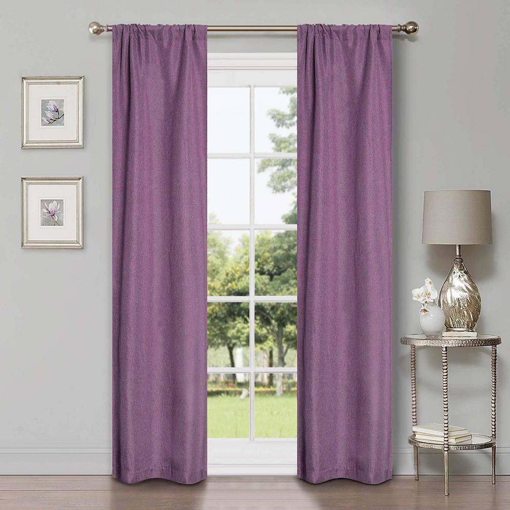 

Комплект льняных карнизов SUPERIOR с карманами и карманами, цвет Wisteria