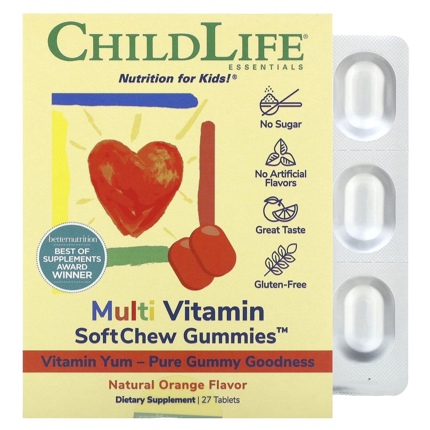 

ChildLife Multi Vitamin SoftMelts со вкусом натурального апельсина 27 таблеток