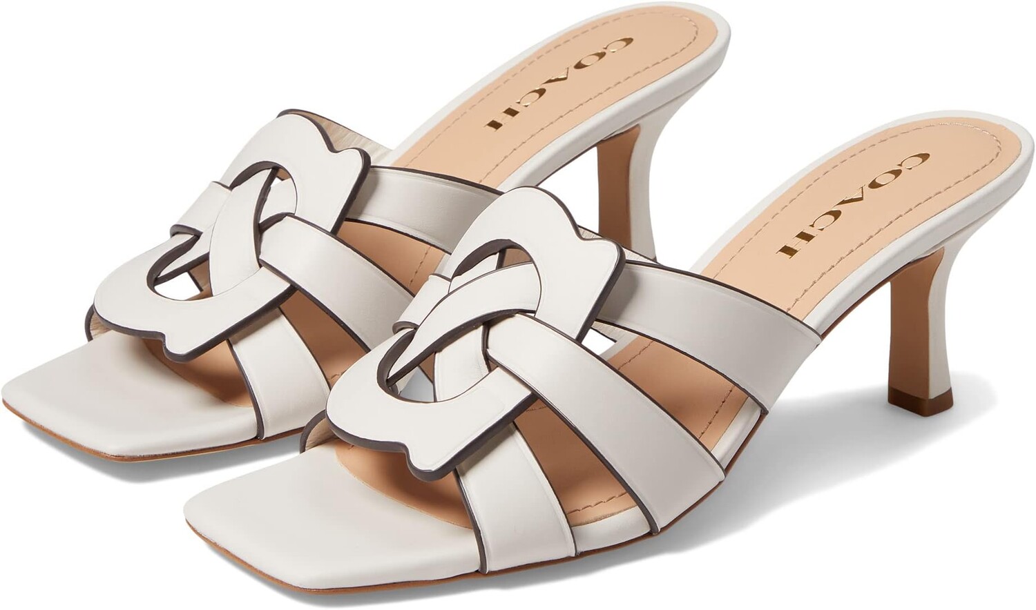 

Босоножки Tillie Leather Sandal COACH, цвет Chalk