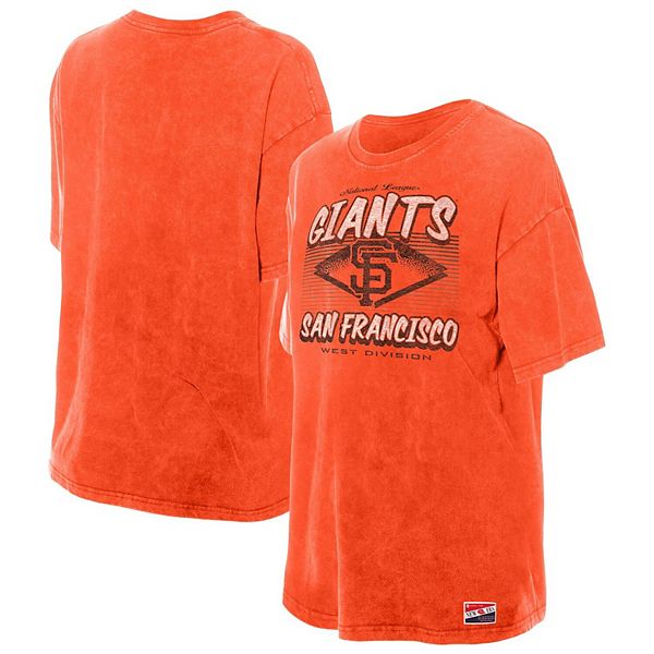 

Женская оранжевая футболка oversized San Francisco Giants mineral wash New Era, Оранжевый, Женская оранжевая футболка oversized San Francisco Giants mineral wash New Era
