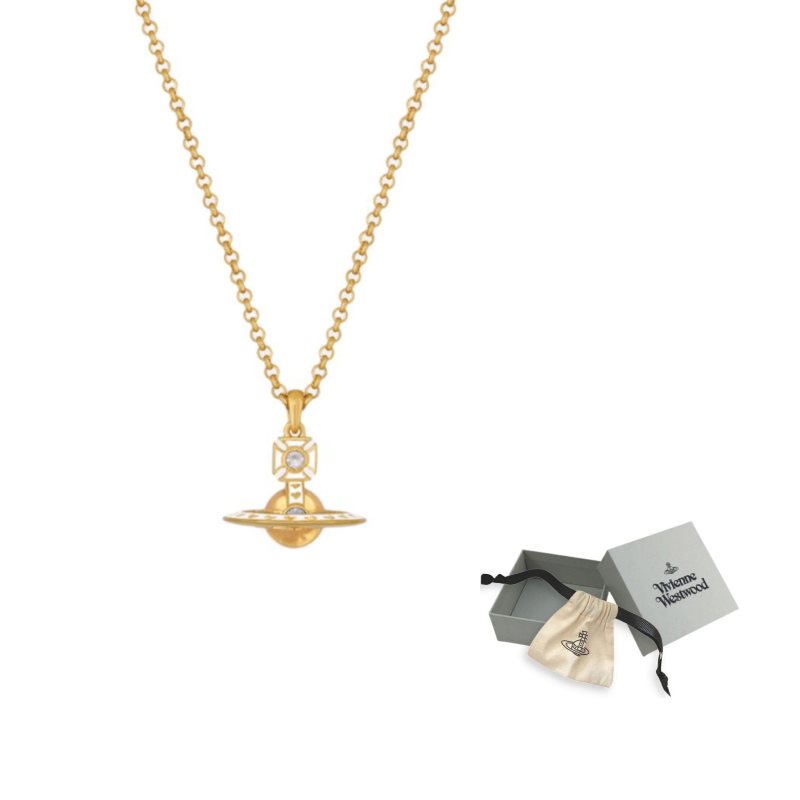 

Vivienne Westwood Браслет из латуни для женщин в цвете Gold/White/Light Water Lily