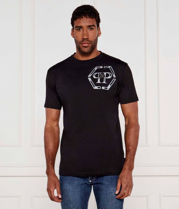 

Футболка шестиугольник Regular fit Philipp Plein, черный