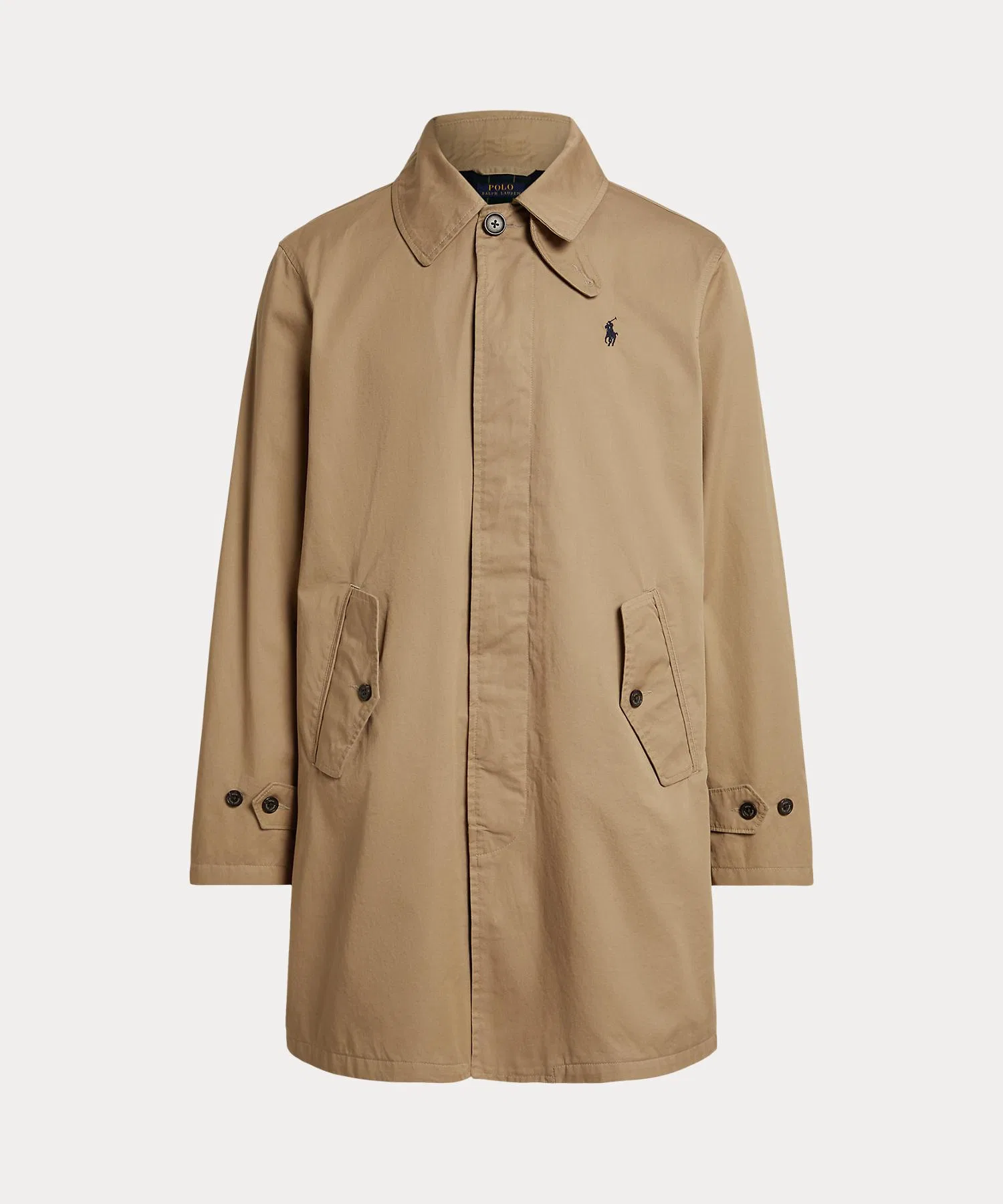 Пальто для ходьбы из твила, с пони-вышивкой, POLO RALPH LAUREN, коричневый