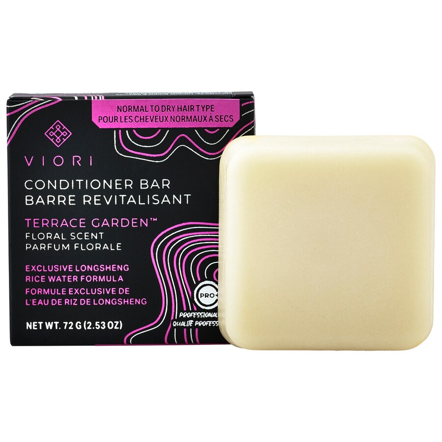 

Твердый кондиционер для волос с добавлением рисовой воды Viori, 2.53 oz /80 g Terrace Garden: Moisturizing Floral Rice Water Conditioner Bar