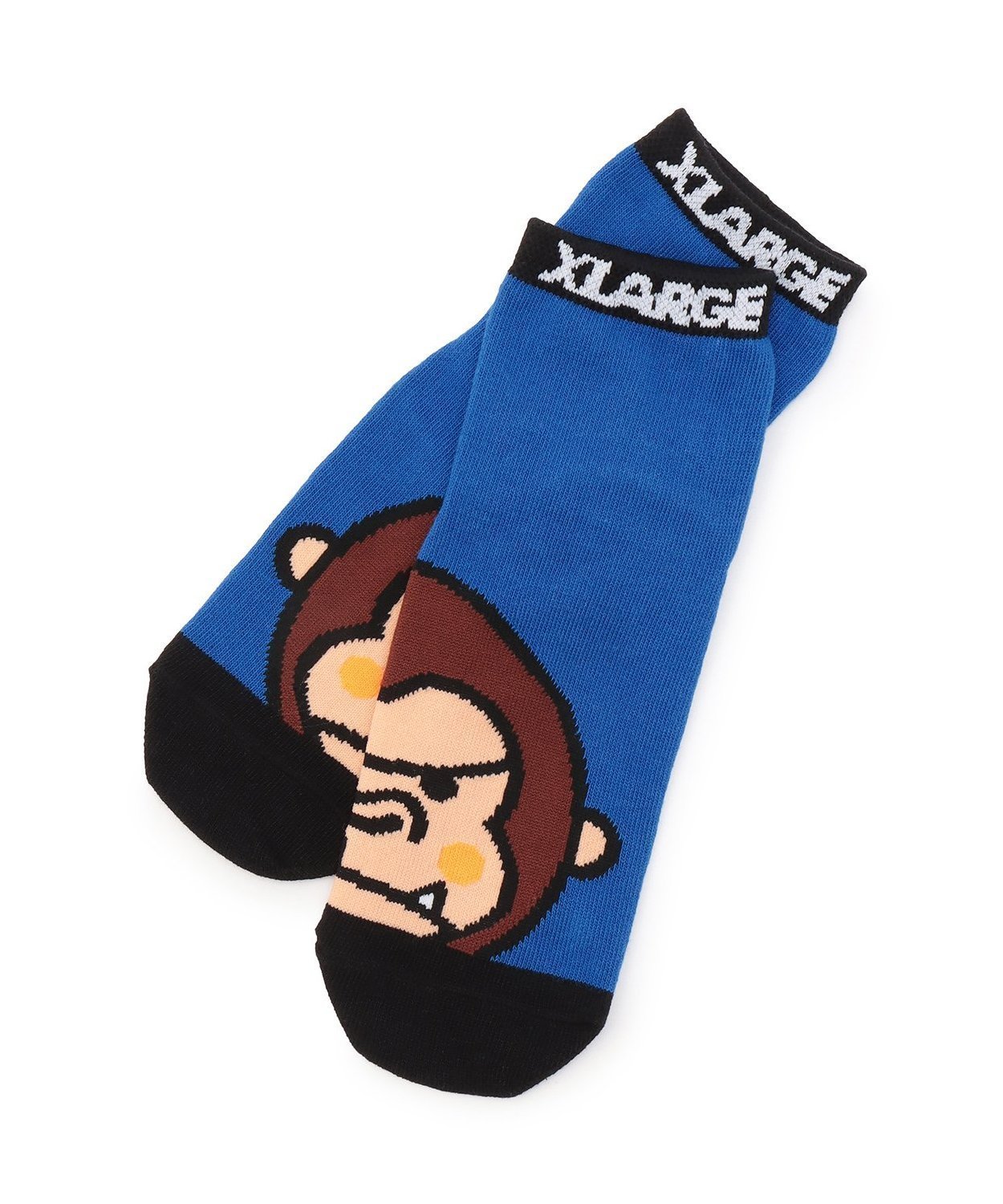 Забавные короткие носки с изображением большой мордочки гориллы XLARGE KIDS, Blue