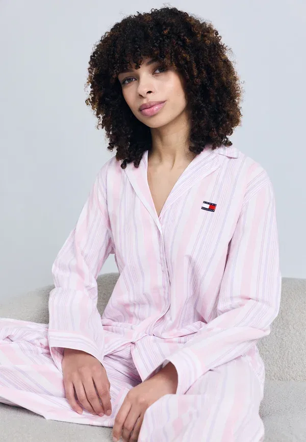 Ночная сорочка Tommy Hilfiger Heritage logo poplin shirt nightdress nightie, классический розовый