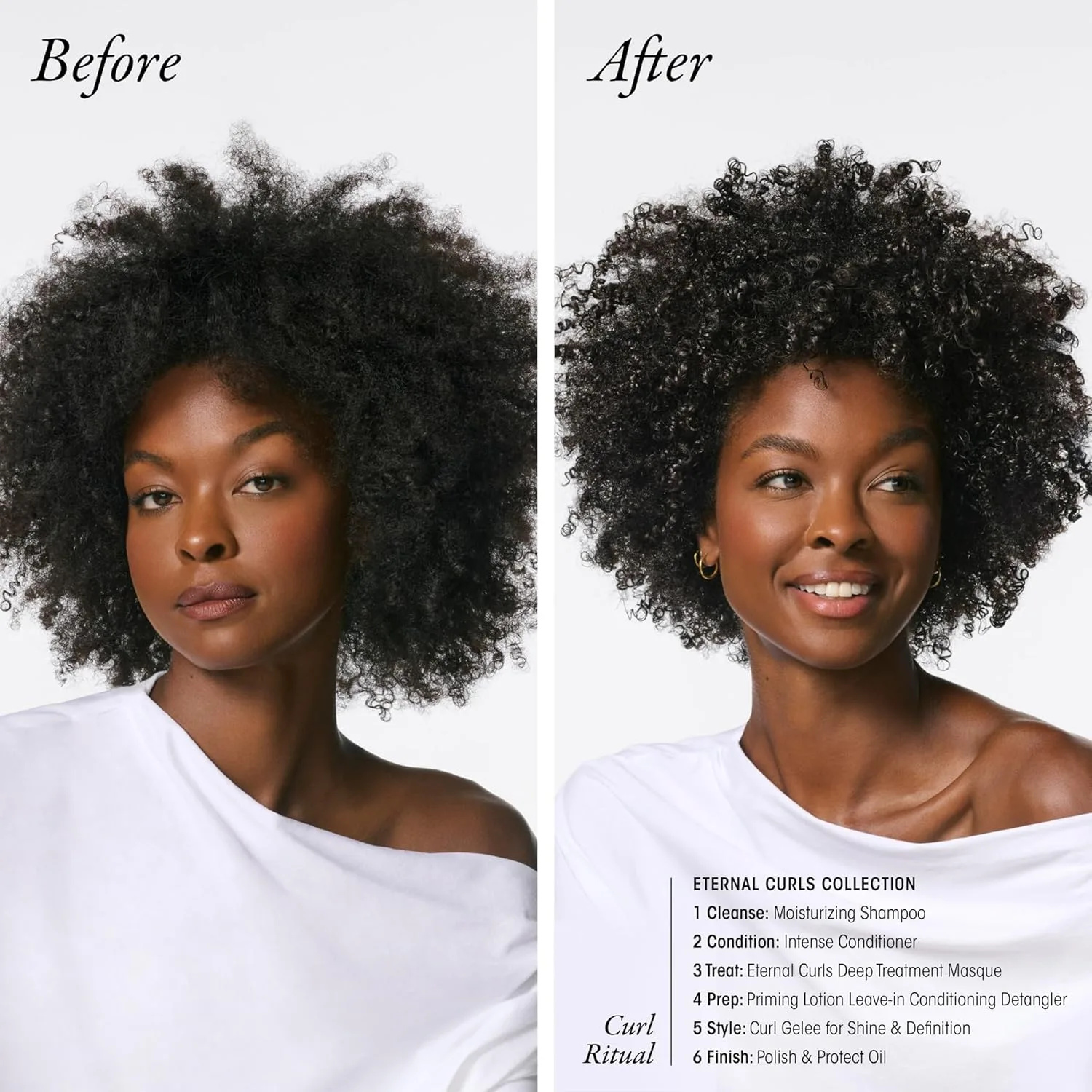 Oribe Eternal Curls Polish & Protect Oil - питательное масло для волос, увлажняет и разглаживает волнистые, кудрявые и кучерявые волосы, уменьшает пушистость, определяет локоны и предотвращает повреждения, для всех типов кудрей, 100 мл — фото 3