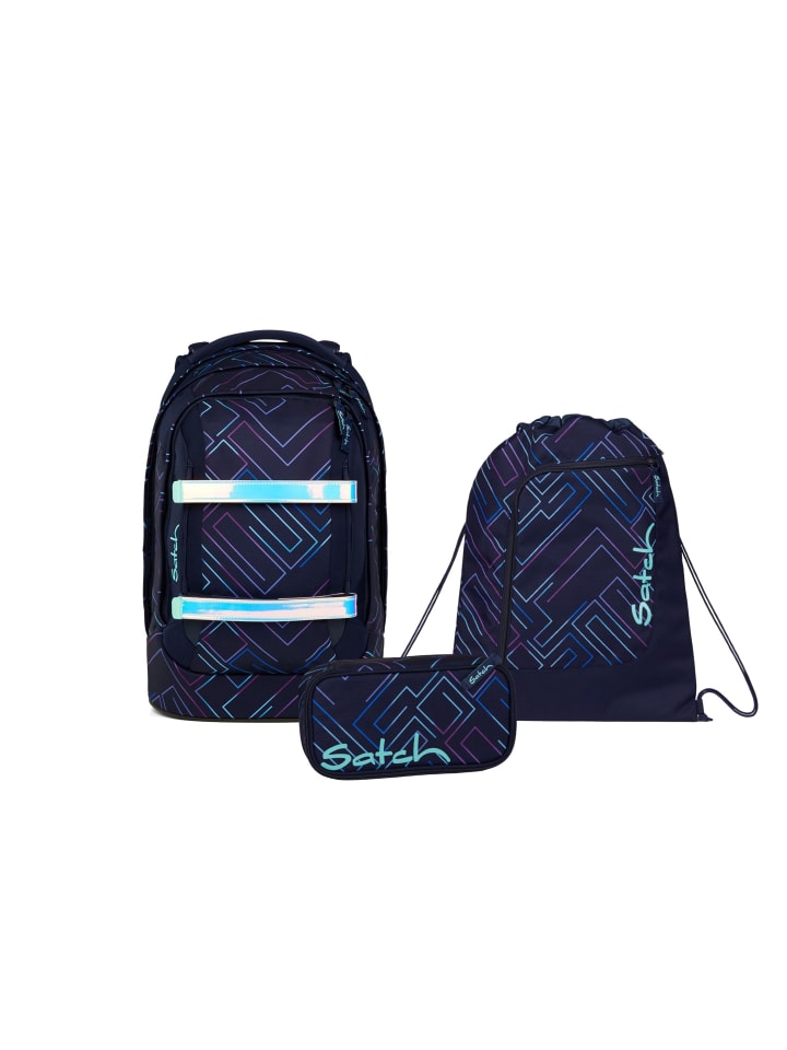 

Satch Набор школьных рюкзаков PACK Purple Laser, 3 предмета, фиолетовый