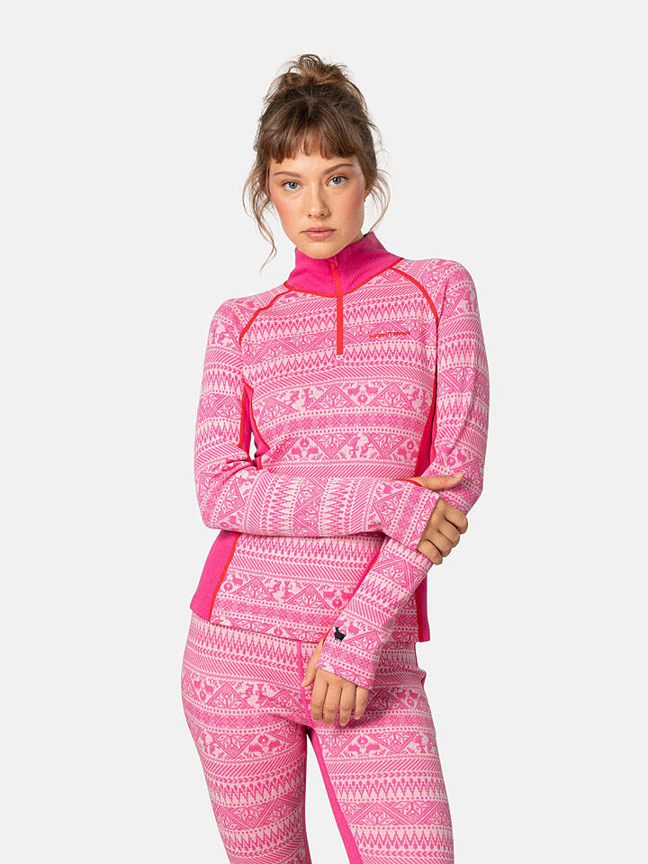 

KARI TRAA Терморубашка из мериносовой шерсти "Tale" розового цвета