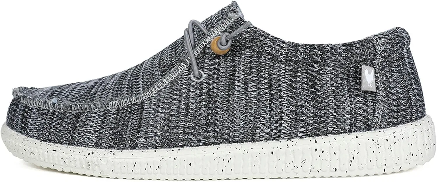Вязаные мужские мокасины WALK IN PITAS WP150, плоские тапочки для мужчин, лоферы без шнурков, кроссовки, обувь без шнурков, повседневная обувь, обувь Walkinpitas, Gray