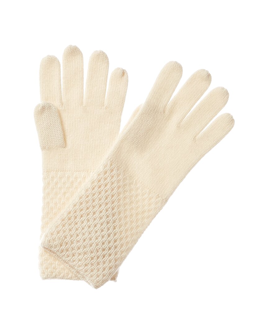 

Перчатки Forte Cashmere Texture из кашемира, белый