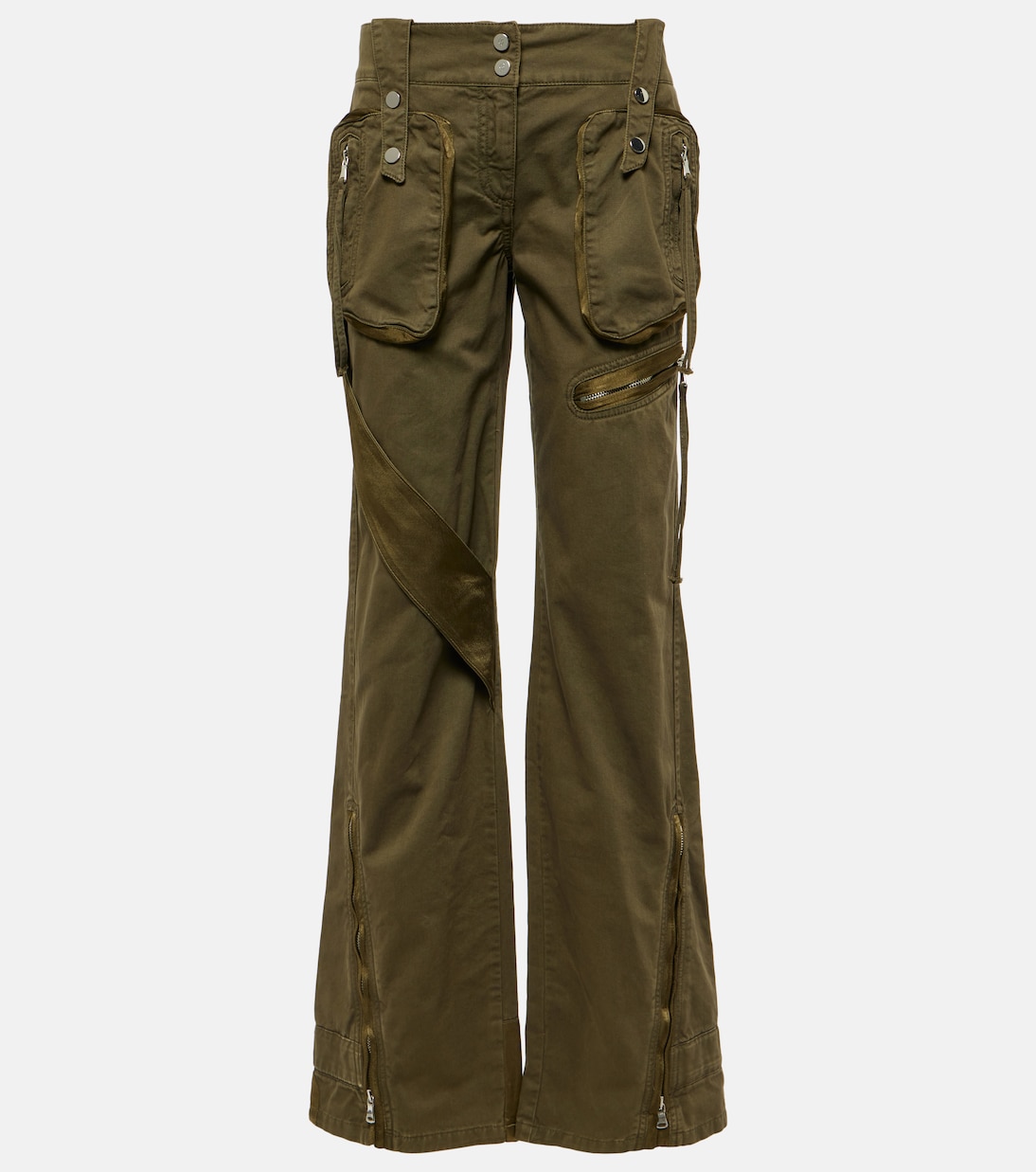

Расклешенные джинсы-карго со средней посадкой Blumarine, Militare