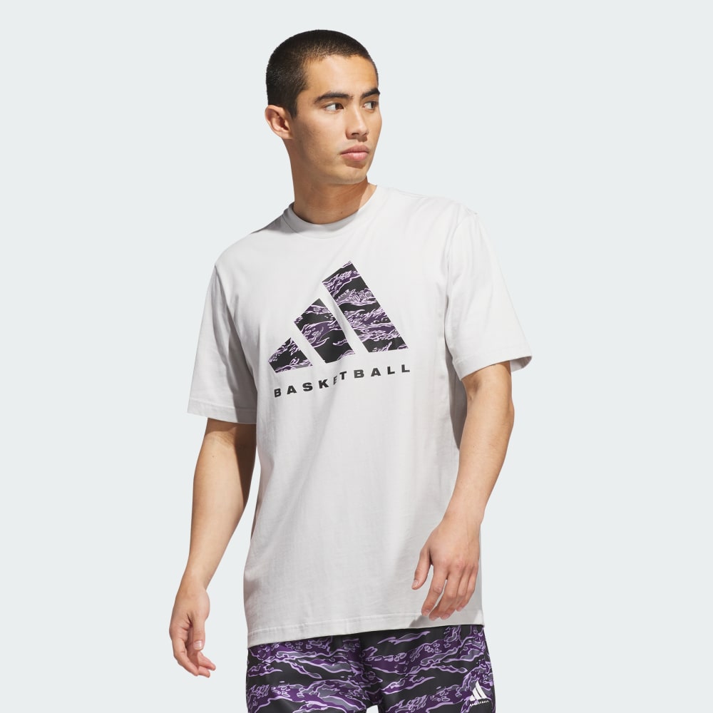 

Спортивная футболка Adidas Basketball Graphic Tee, цвет Grey One