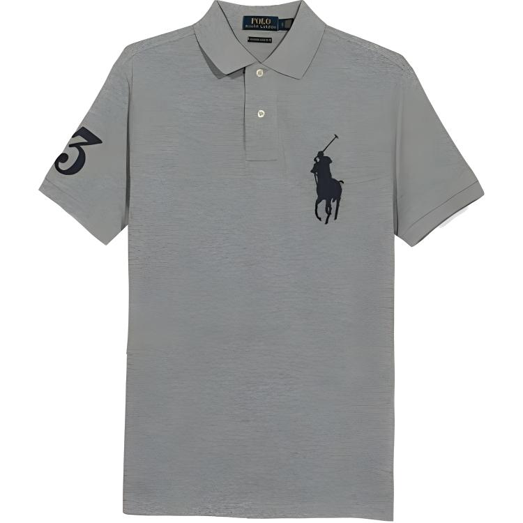 

Рубашка-поло мужская серая Polo Ralph Lauren, серый