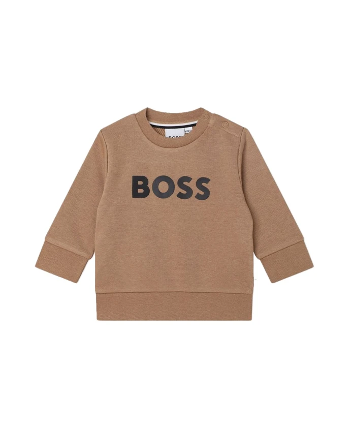 

Свитер с принтом Hugo Boss, бежевый