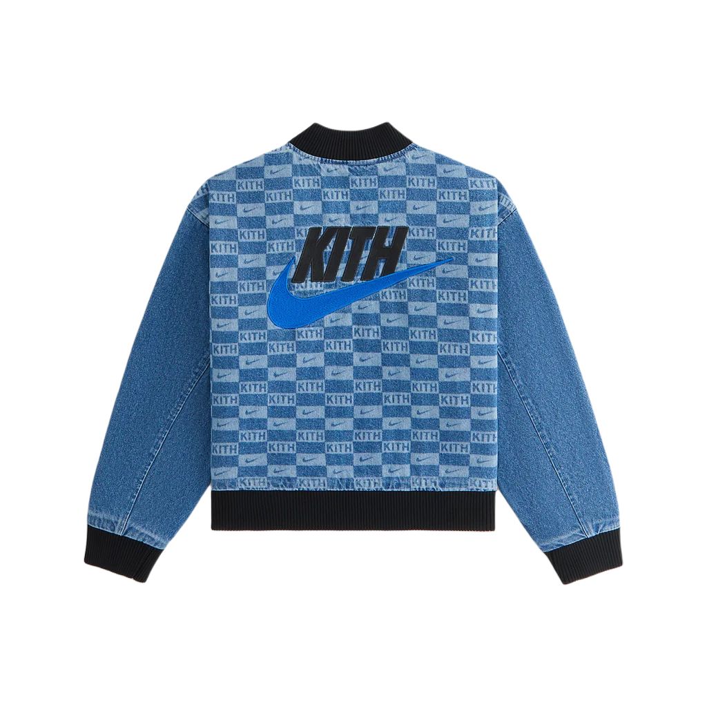 Детская бейсбольная куртка Nike KITH, mysterious marine синий — фото 3