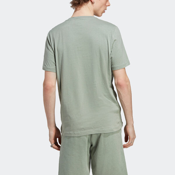 Футболка originals essentials+ made with hemp t-shirt 'silver green' Adidas, зеленый — фото 3