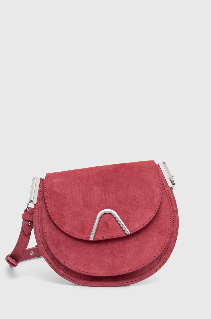 

Кожаная сумка COCCINELLESUNUP SUEDE, розовый