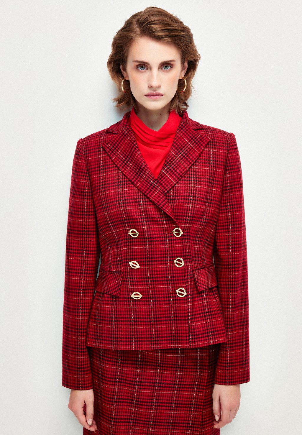 

Блейзер DOUBLE BREASTED adL, цвет Plaid Red