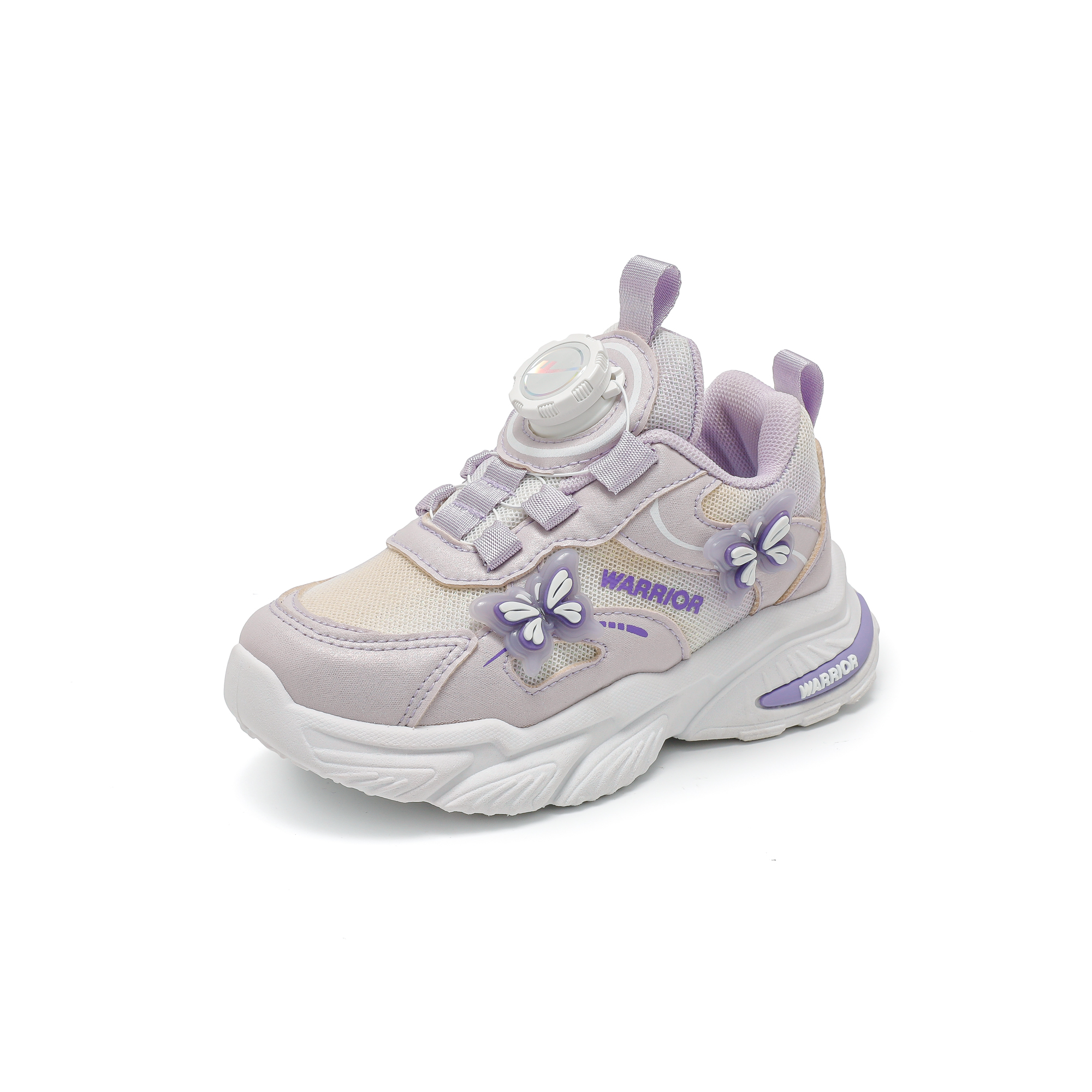 

Спортивная обувь. Амортизирующие, износостойкие кроссовки средней высоты для бега. Детская обувь. WARRIOR, фиолетовый