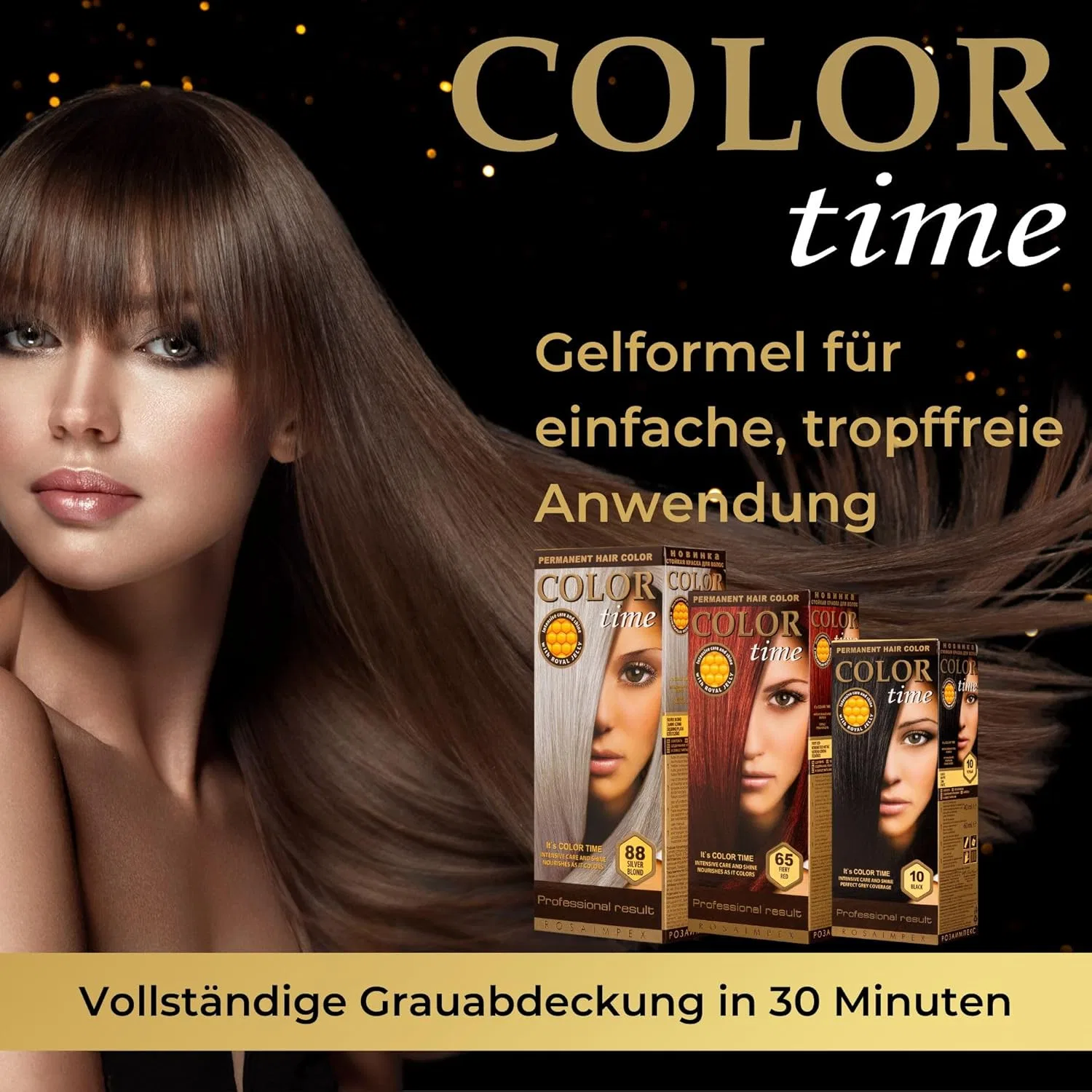 Стойкая краска для волос Color Time с маточным молочком 100 мл Color Time, 95 Light Pink Blonde — фото 4