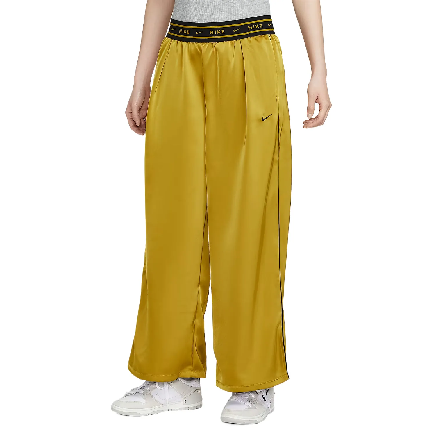 Nike Повседневные брюки Casual брюки Women's Peat Moss Yellow/Black Moderate Straight Fit