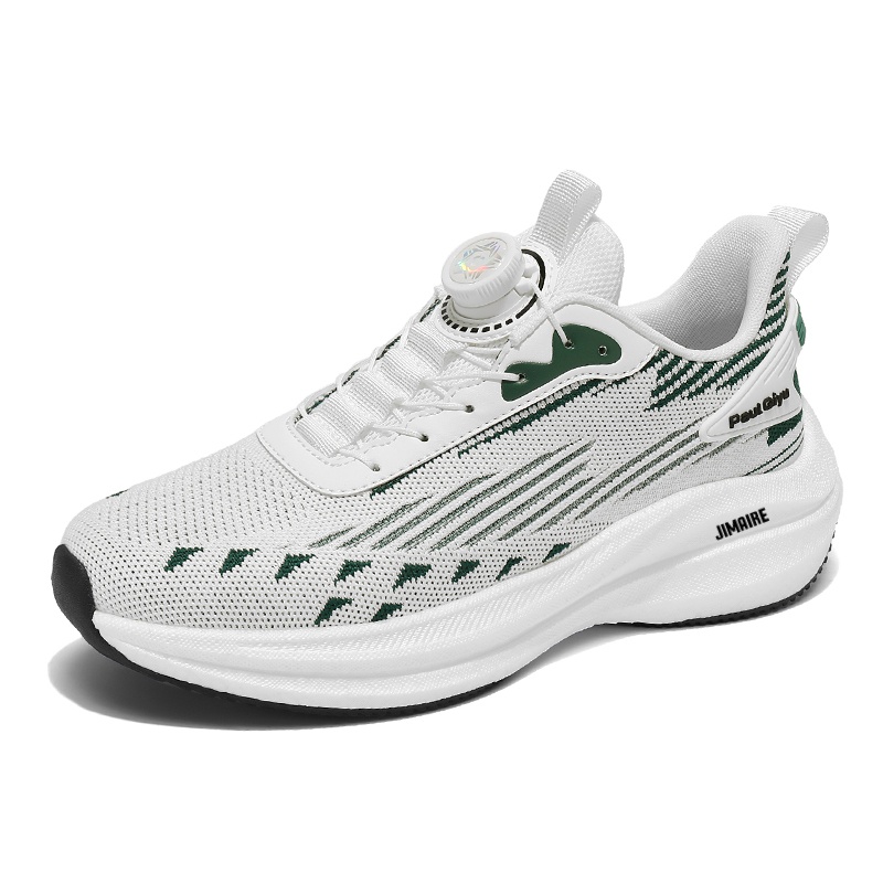 

King Jinmai Мужские низкие повседневные кроссовки бело-зеленые, цвет White Green