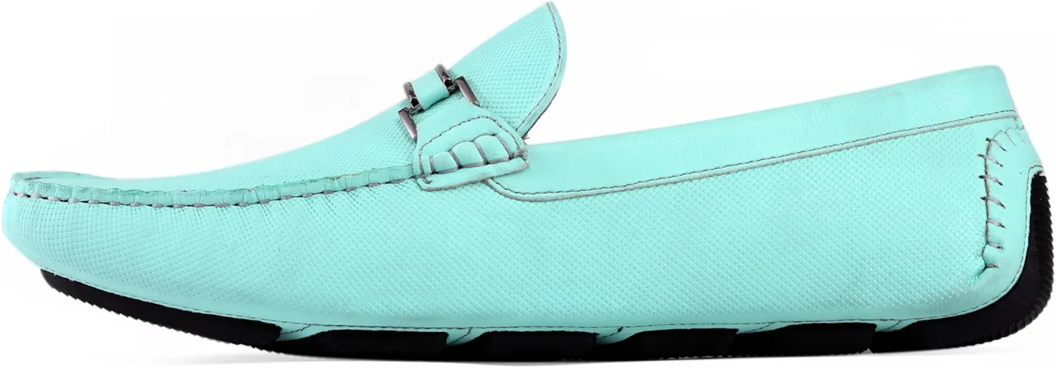 

Amali Cola - Мужские мокасины для вождения - Мужские слипоны, мокасины, обувь на выход - Водительские лоферы с подходящей по цвету пряжкой, мятный