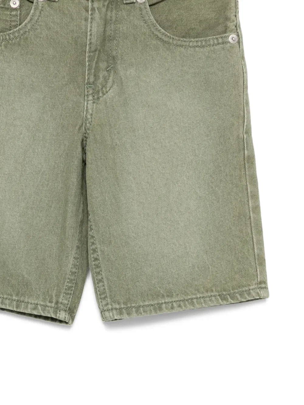 Джинсовые шорты на пуговицах Levi'S Kids, зеленый — фото 3