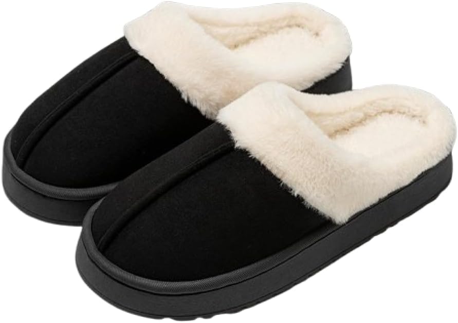 

Мужские домашние тапочки с премиальной замшевой текстурой, мягкие, теплые и пушистые, с подошвой из пены с эффектом памяти Generic, черный