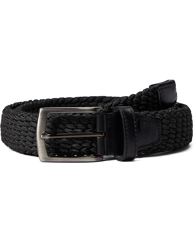 

Ремень Johnston & Murphy Woven Stretch Knit Belt, цвет Black Solid