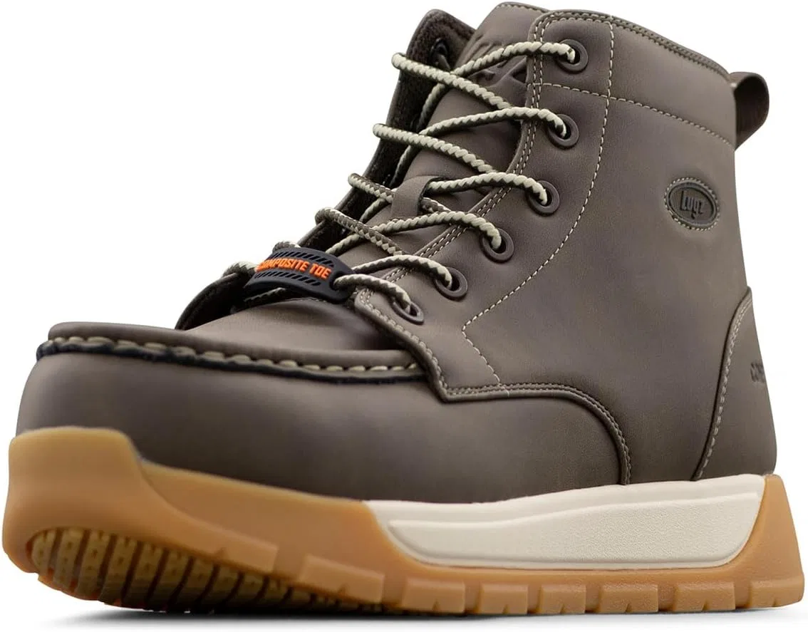 Мужские рабочие ботинки Lugz Yard LX с композитным носком, Walnut Gum Cream