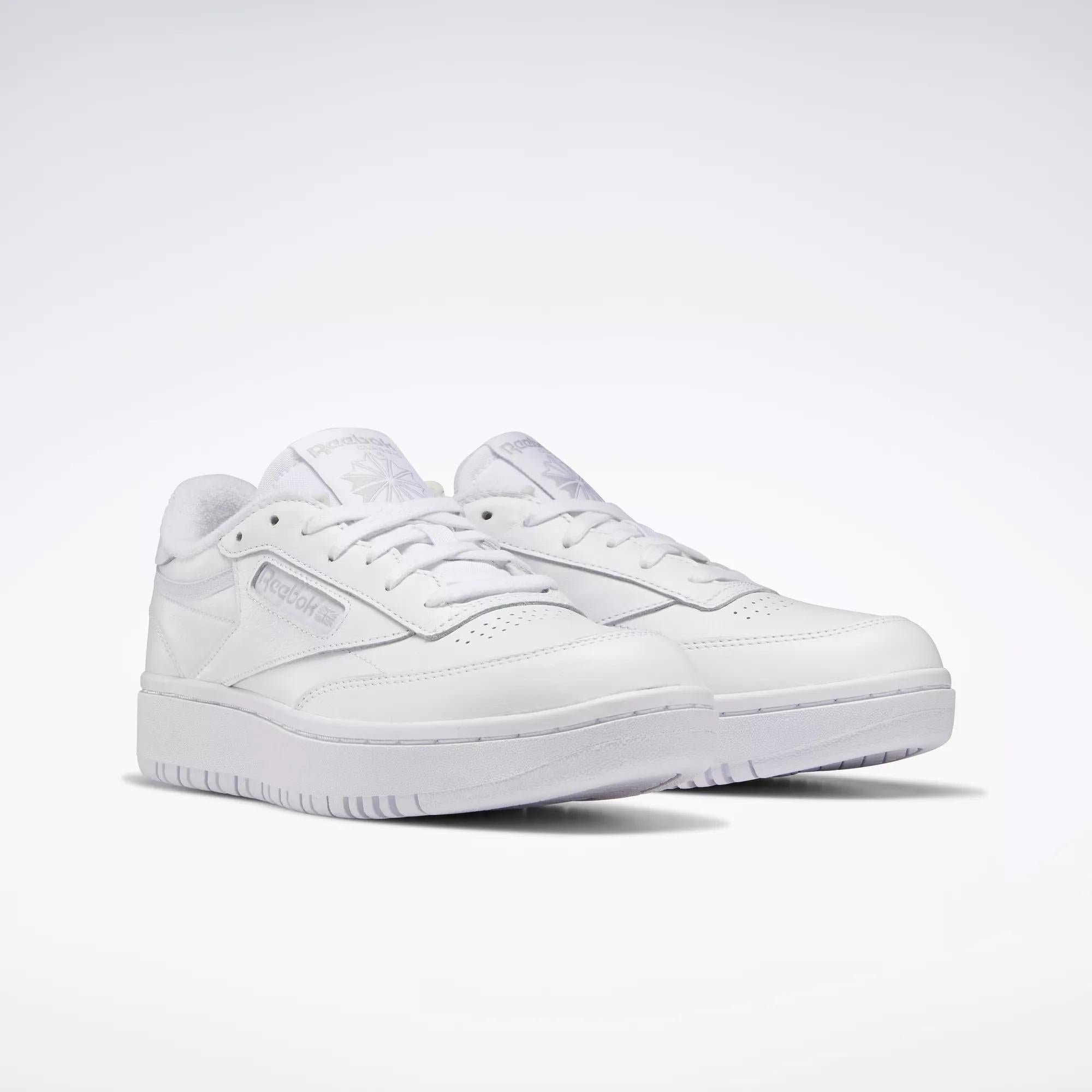 Кроссовки Club C Double Revenge Reebok, Chalk/Chalk/Classic Burgundy — фото 3