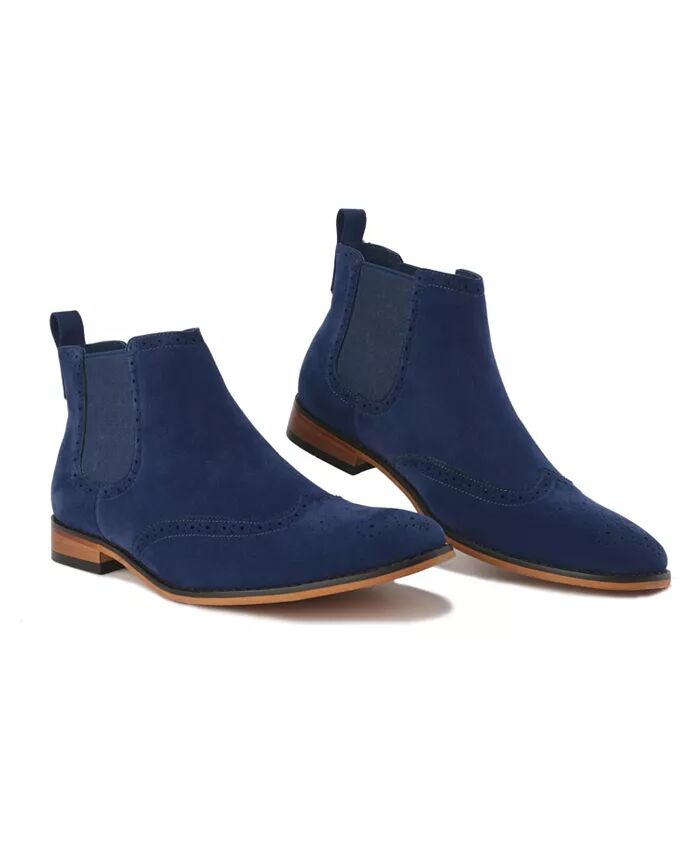 

Мужские ботинки Chelsea Slip On Wing Tip Gino Vitale, синий