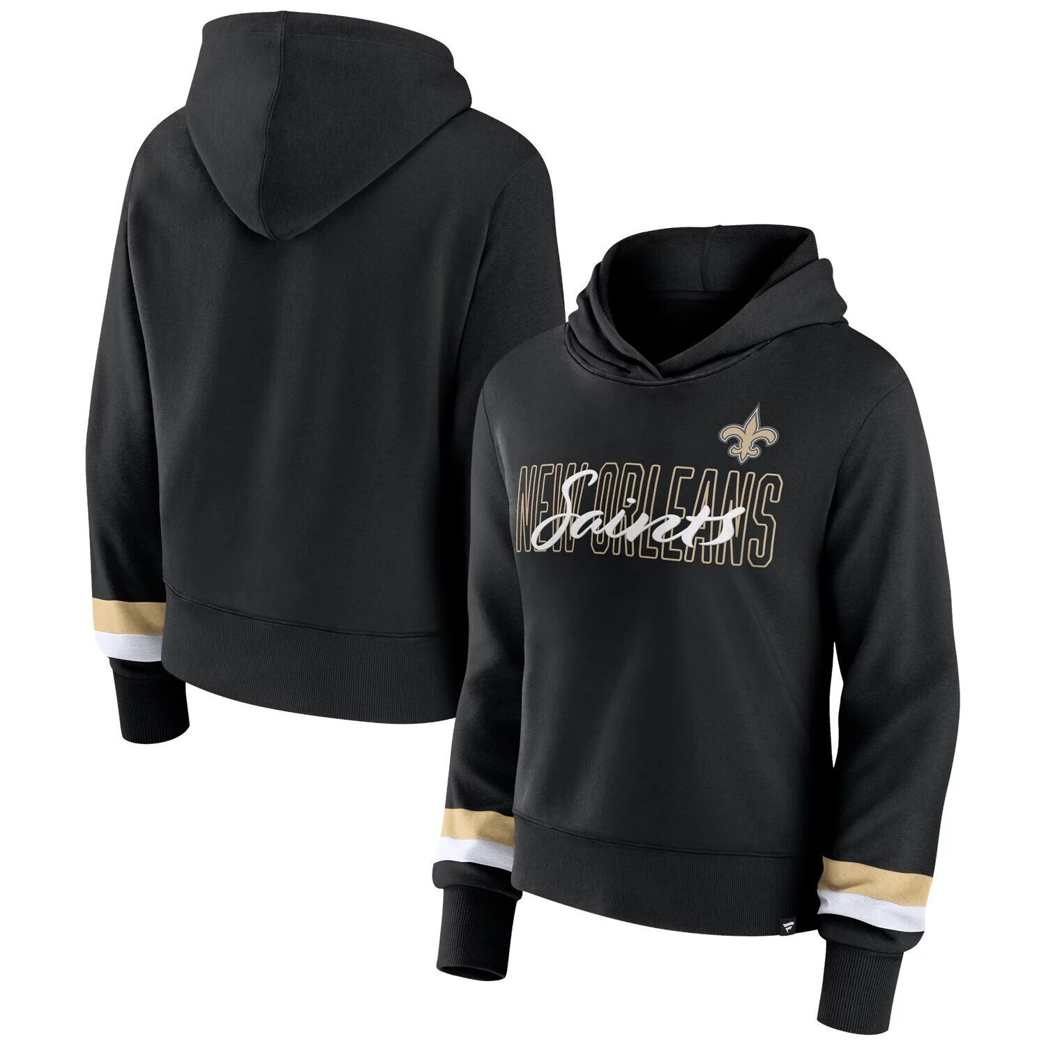 

Женский черный пуловер с капюшоном Fanatics New Orleans Saints Fanatics