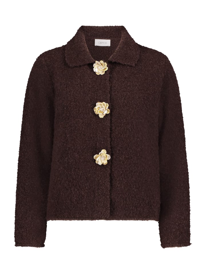 

Коричневый кардиган с воротником CARTOON