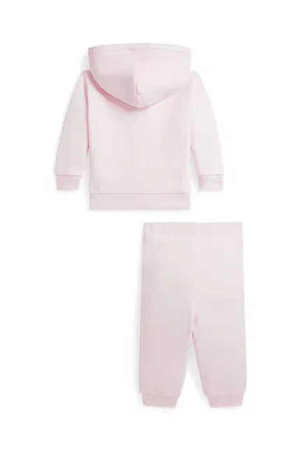 Детский костюм из футера Polo Ralph Lauren, розовый — фото 2
