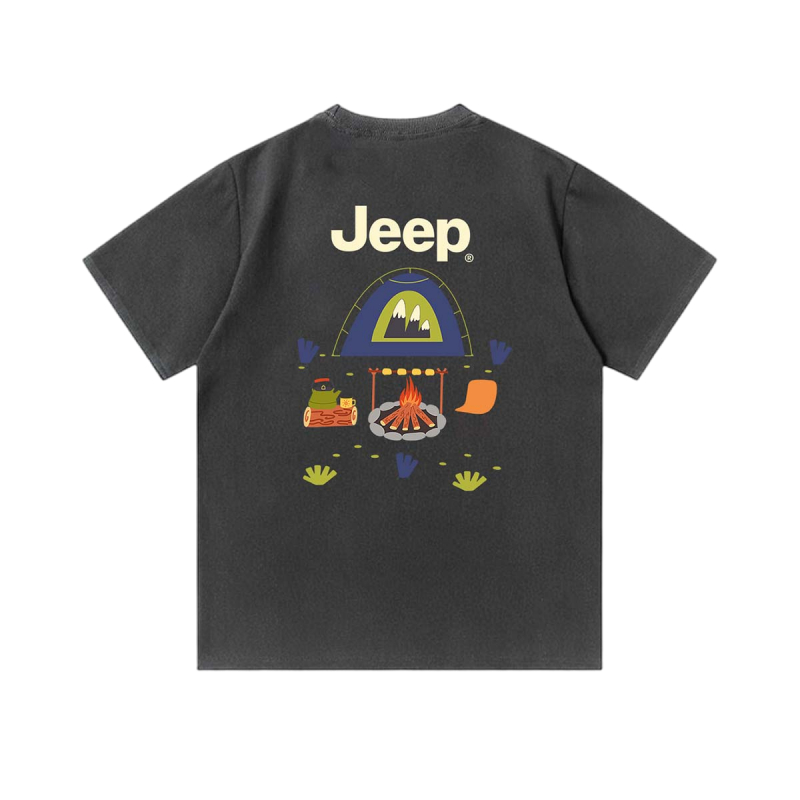 

Футболка для школьников с круглым вырезом Moderate Jeep, темно-серый