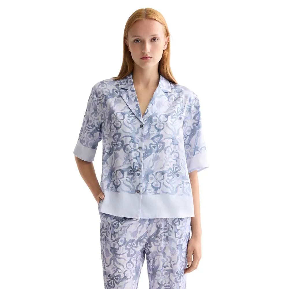 

Рубашка с коротким рукавом Scotch & Soda Printed, синий