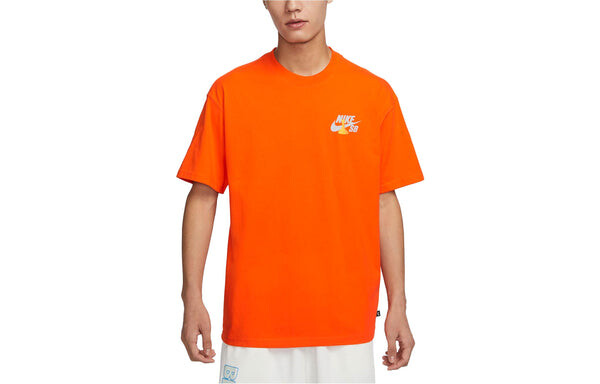 Футболка sb graphic t shirt asia sizing Nike, оранжевый — фото 2