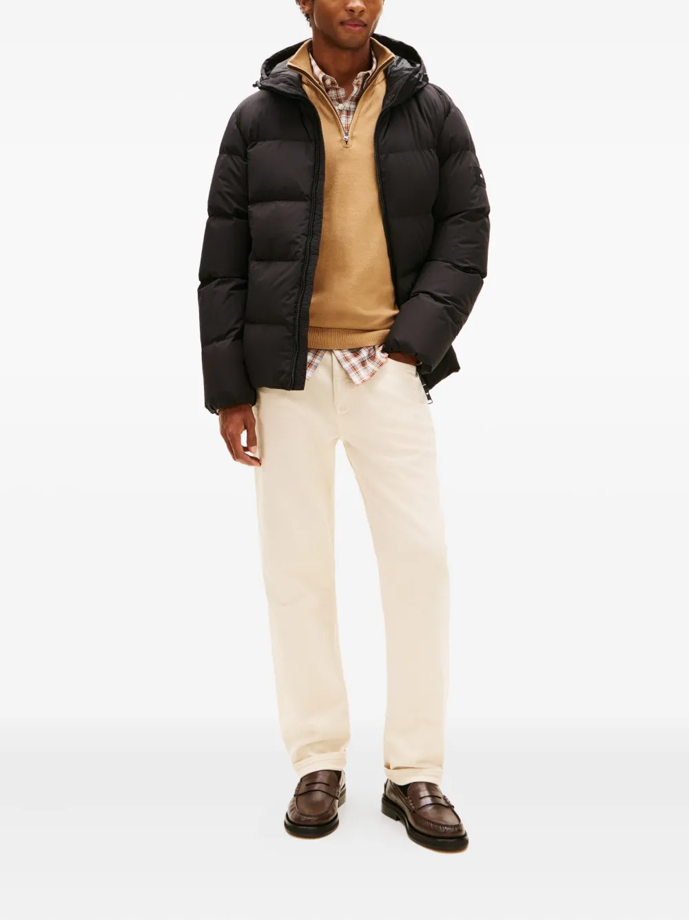Стёганая куртка с капюшоном и нашивкой с логотипом Tommy Hilfiger, черный — фото 2