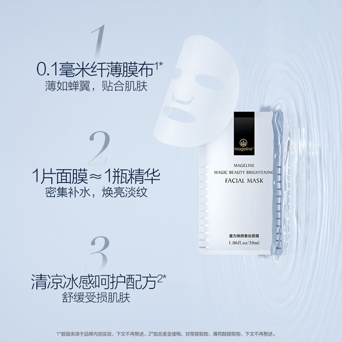 Тканевая маска для лица Mageline Magic Beauty Brightening Facial Mask, 2 шт — фото 3