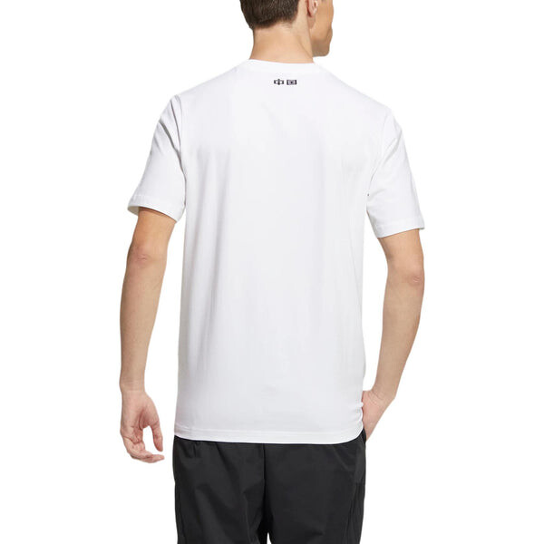 Футболка adidas Solid Color Logo Breathable Round Neck Short Sleeve White, мультиколор — фото 3