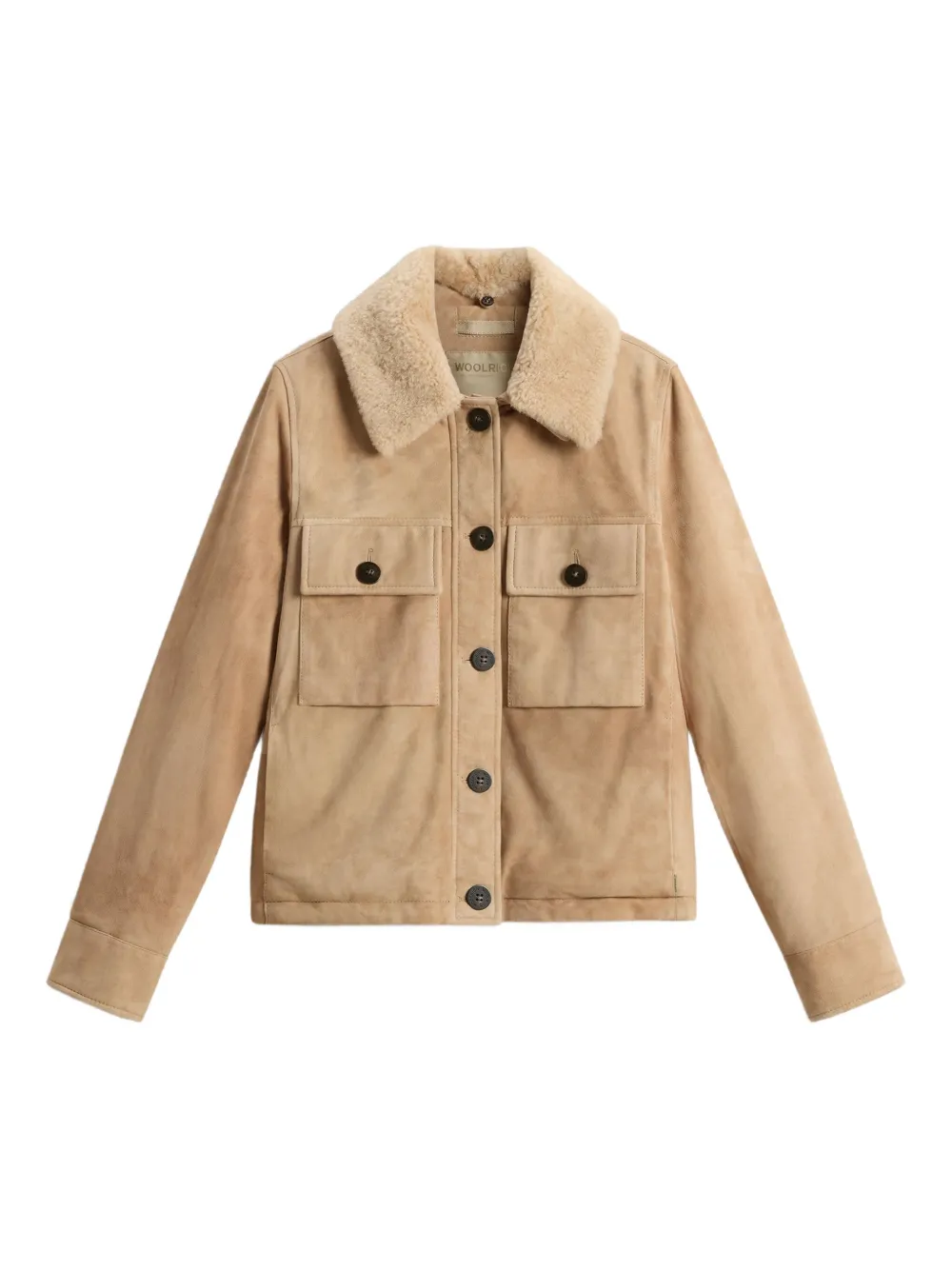 

Замшевая куртка с воротником из овчины WOOLRICH, нейтральный