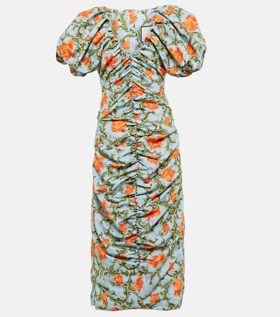 

Платье миди из хлопка с цветочным принтом Камелия Agua by Agua Bendita, Peonia Atardecer