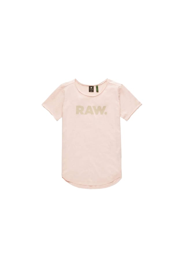 

Футболка - raw.slim с графическим принтом круглым вырезом и коротким рукавом G-Star Raw, розовый