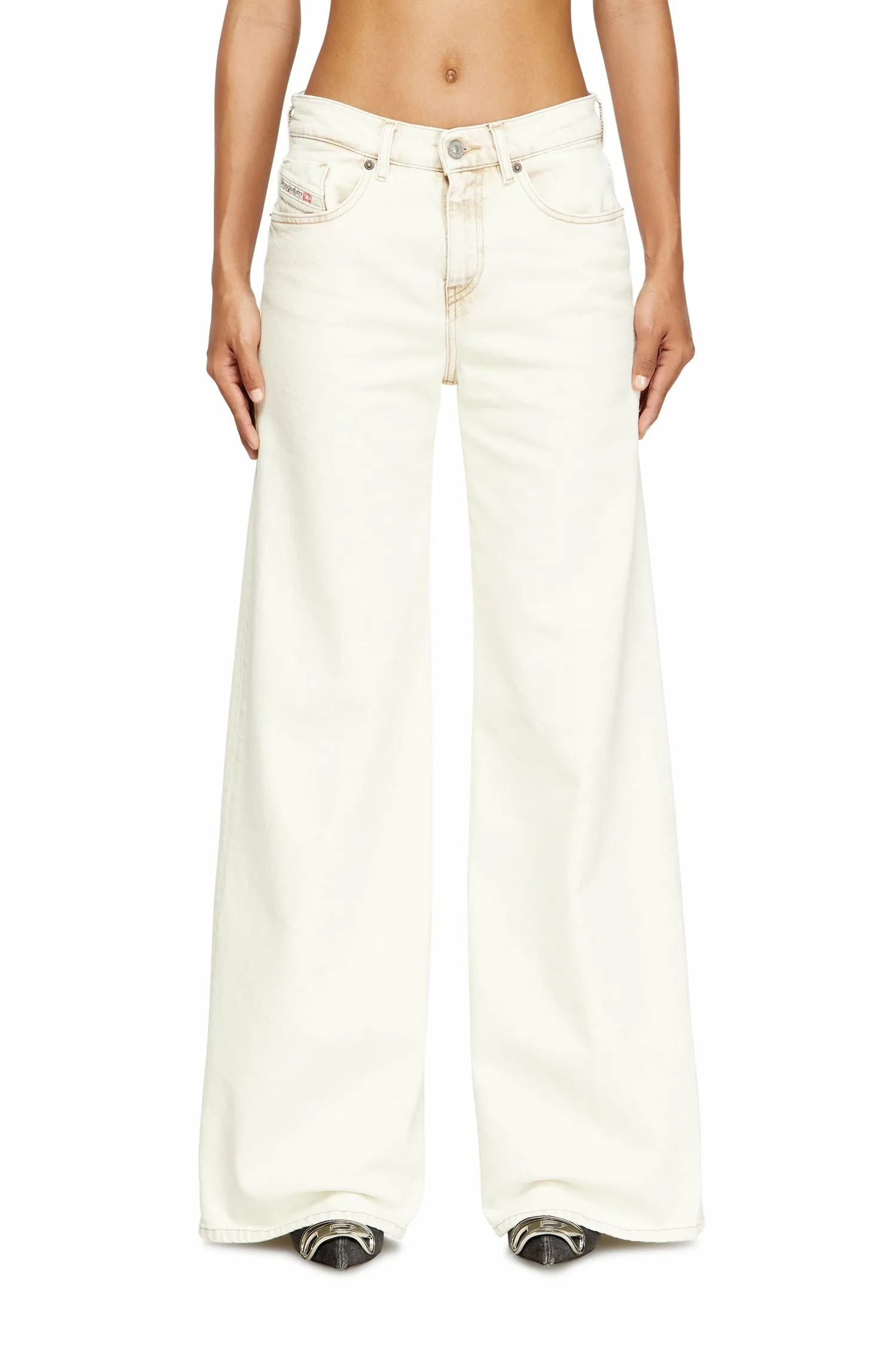 Женские джинсовые брюки FLARE 1978 D-AKEMI L.28 Diesel, off white