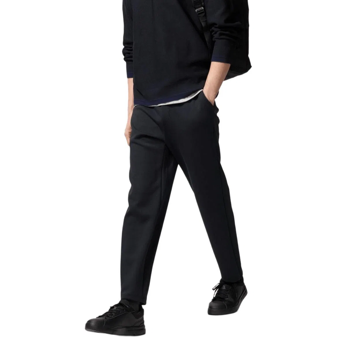Брюки повседневные x LUOJIE·FEIDELEI, LIANMINGKUAN SS26 для мужчин UNIQLO, Black
