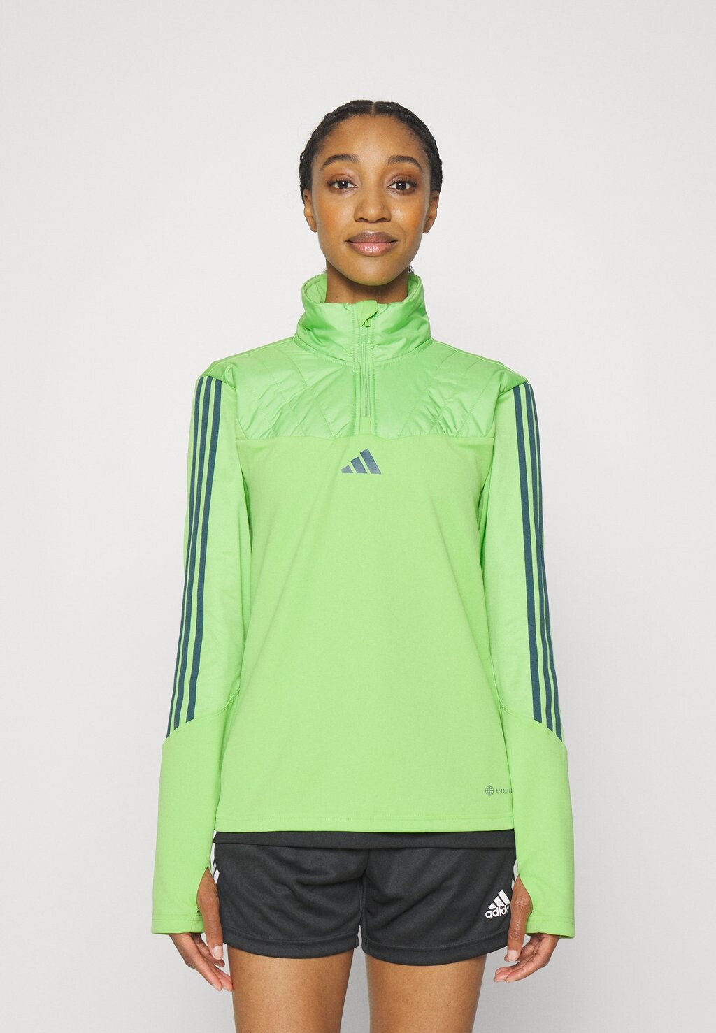 

Футболка с длинным рукавом Adidas, полупрозрачный лайм/полярная ночь