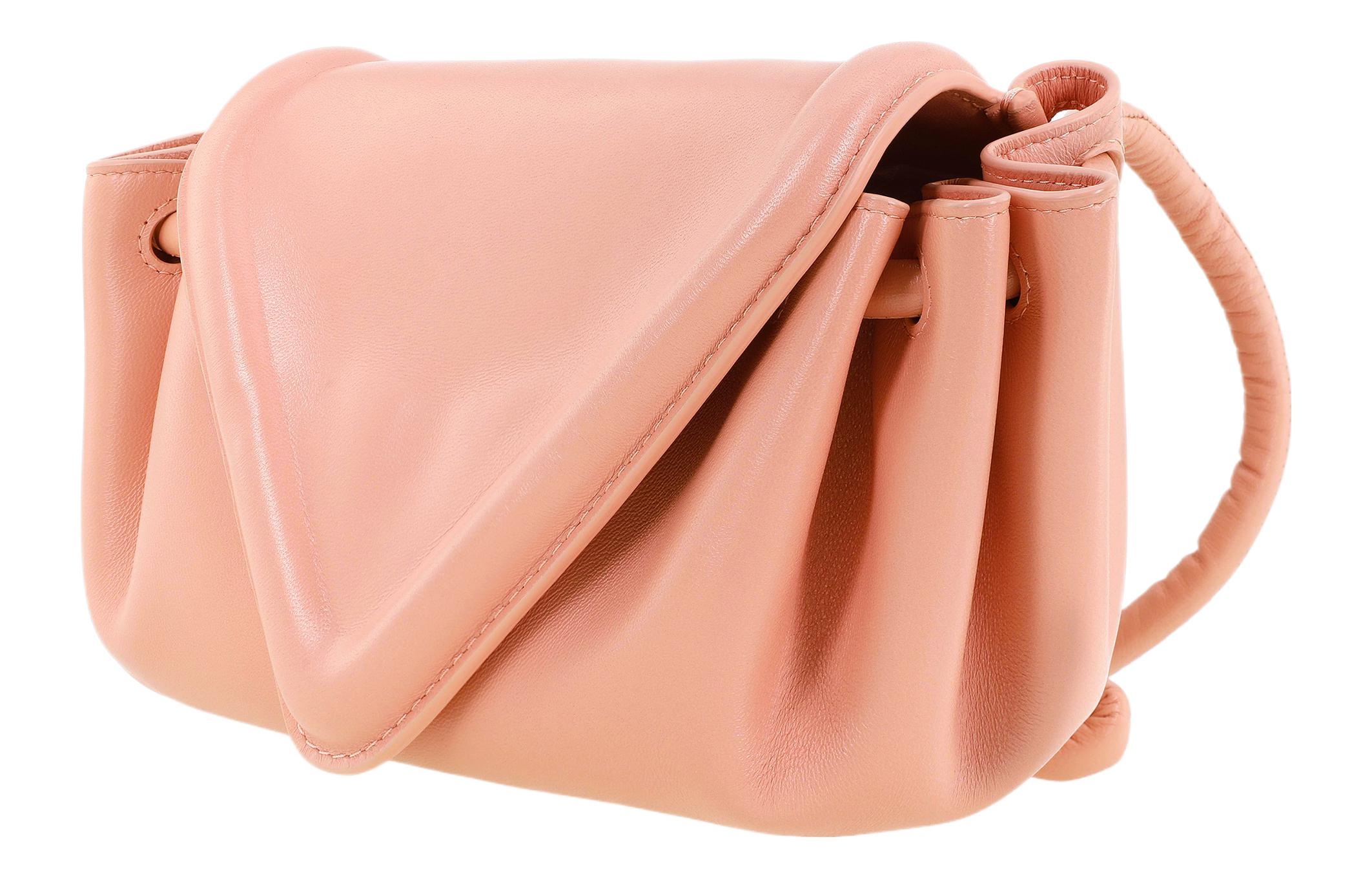 Bottega Veneta Кожаная поясная сумка клатч маленькая женская розовая — фото 2